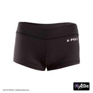 X-Pole Active Logo Pole Shorts Black in Black Size XS